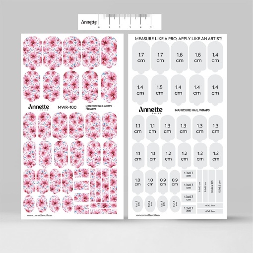 Nail Wraps Manichiura Flowers 100 Annette Nails MWR-100