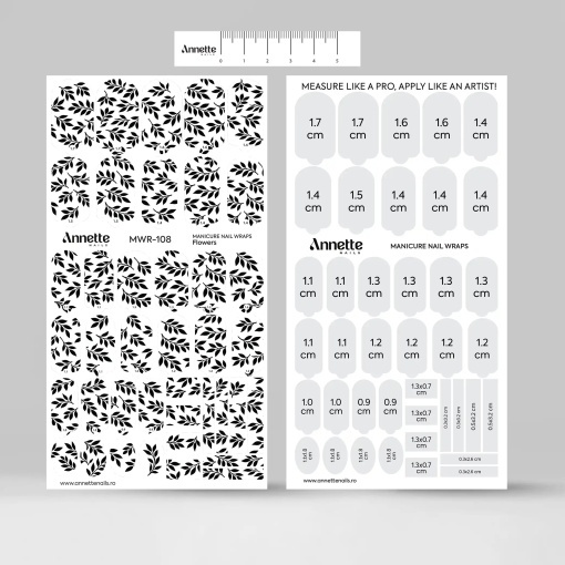 Nail Wraps Manichiura Flowers 108 Annette Nails MWR-108