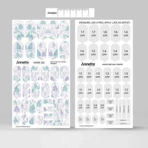 Nail Wraps Manichiura Flowers 123 Annette Nails MWR-123