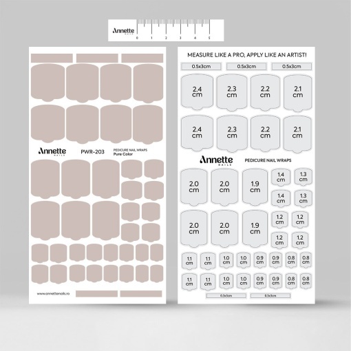 Nail Wraps Pedichiura Pure Color 203 Annette Nails PWR-203