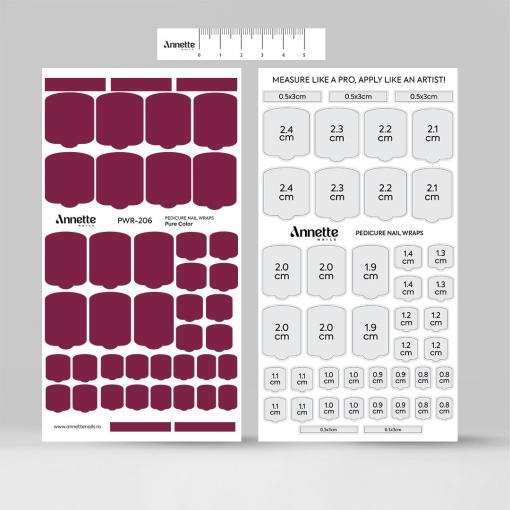 Nail Wraps Pedichiura Pure Color 206 Annette Nails PWR-206