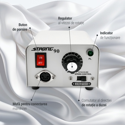 Freza electrica unghii Strong-90 - 35.000RPM 65W