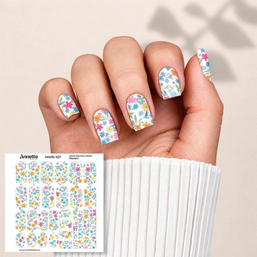 Nail Wraps Manichiura Flowers 107 Annette Nails MWR-107