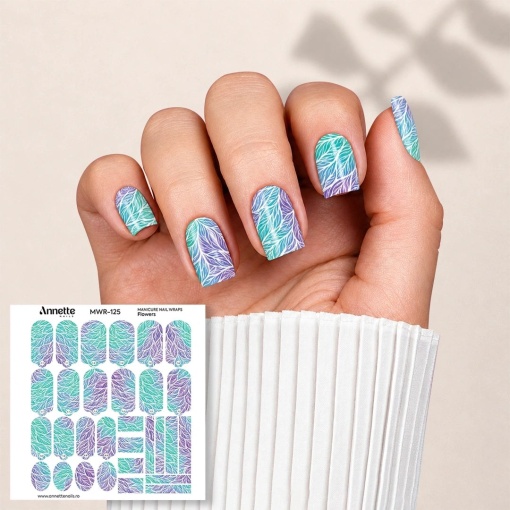 Nail Wraps Manichiura Flowers 125 Annette Nails MWR-125