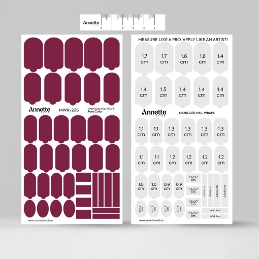 Nail Wraps Manichiura Pure Color 206 Annette Nails MWR-206