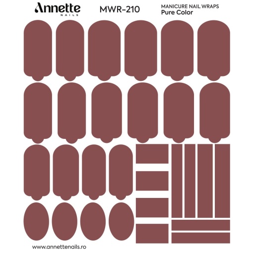 Nail Wraps Manichiura Pure Color 210 Annette Nails MWR-210