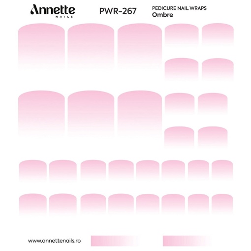 Nail Wraps Pedichiura Ombre 267 Annette Nails PWR-267