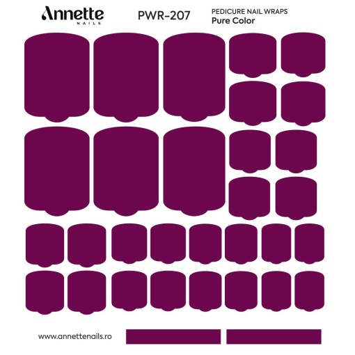 Nail Wraps Pedichiura Pure Color 207 Annette Nails PWR-207