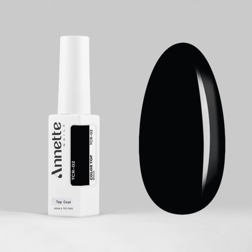 Top Coat Color 2 Black - 8ml Annette Nails TCR-02