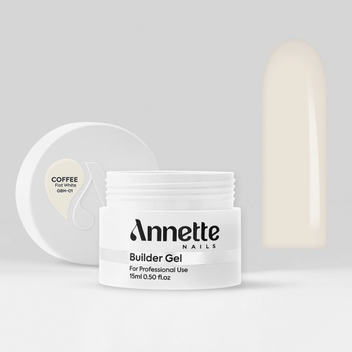 Gel Constructie Half Clear Coffee Flat White ANNETTE NAILS - 15ml