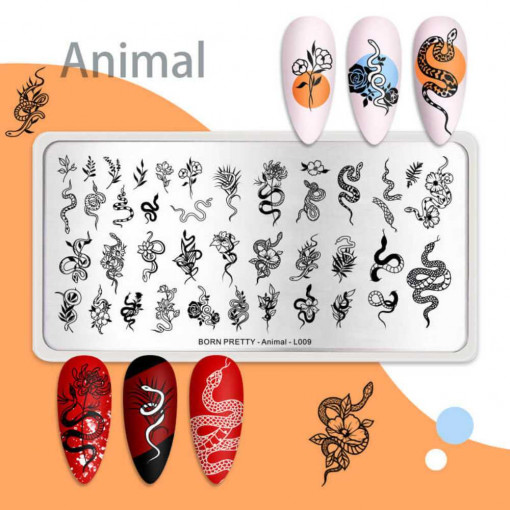 Matrita unghii Animal - BORN PRETTY - L009