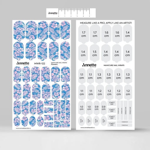 Nail Wraps Manichiura Flowers 122 Annette Nails MWR-122