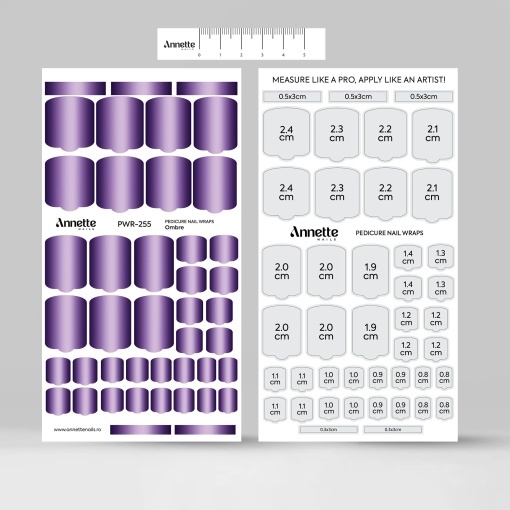 Nail Wraps Pedichiura Ombre 255 Annette Nails PWR-255