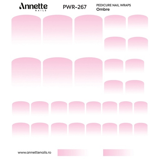 Nail Wraps Pedichiura Ombre 267 Annette Nails PWR-267