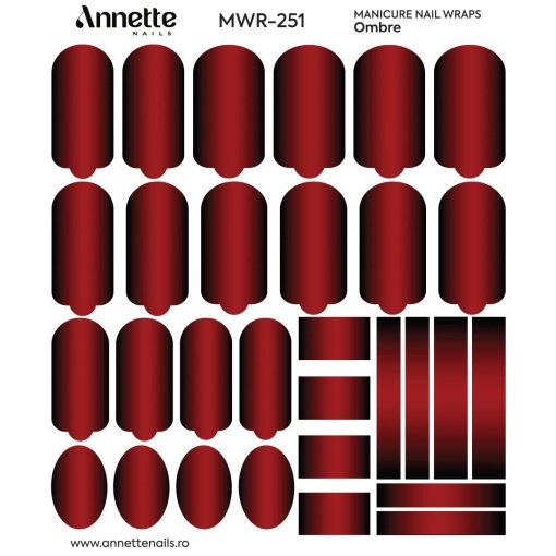 Nail Wraps Manichiura Ombre 251 Annette Nails MWR-251