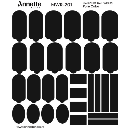 Nail Wraps Manichiura Pure Color 201 Annette Nails MWR-201