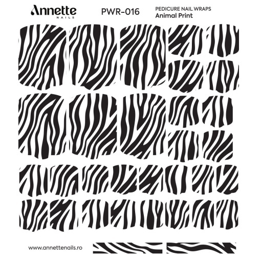 Nail Wraps Pedichiura Animal Print 16 Annette Nails PWR-016