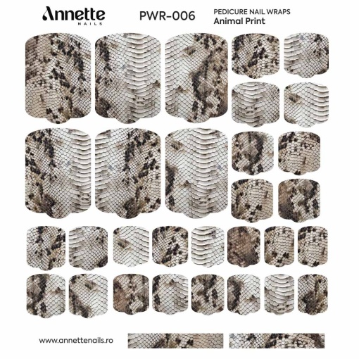Nail Wraps Pedichiura Animal Print 6 Annette Nails PWR-006