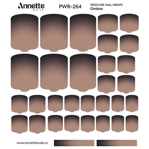 Nail Wraps Pedichiura Ombre 264 Annette Nails PWR-264