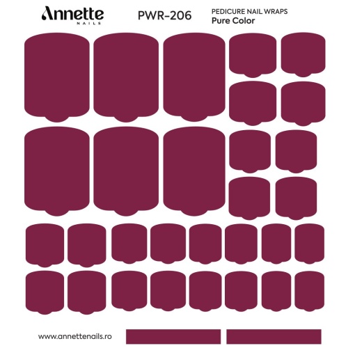 Nail Wraps Pedichiura Pure Color 206 Annette Nails PWR-206
