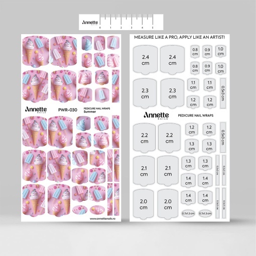 Nail Wraps Pedichiura Summer 30 Annette Nails PWR-030