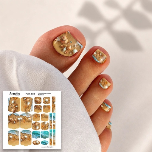 Nail Wraps Pedichiura Summer 38 Annette Nails PWR-038
