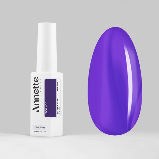 Top Coat Glass 5 Purple - 8ml Annette Nails TGL-05