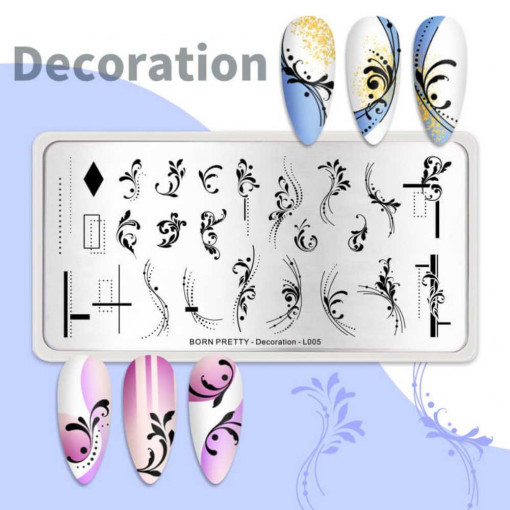 Matrita unghii Decoration - BORN PRETTY - L005