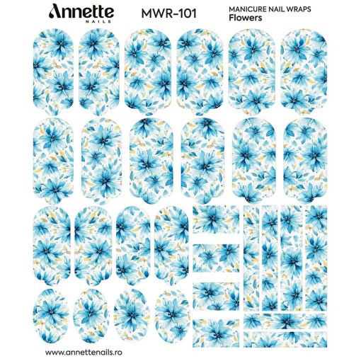 Nail Wraps Manichiura Flowers 101 Annette Nails MWR-101