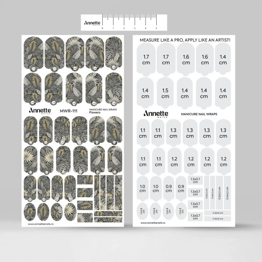 Nail Wraps Manichiura Flowers 111 Annette Nails MWR-111