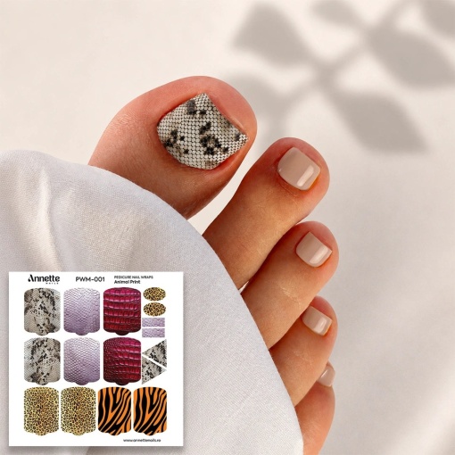 Nail Wraps Pedichiura Max Animal Print 1 Annette Nails PWM-001