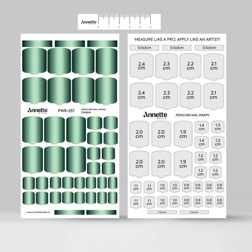 Nail Wraps Pedichiura Ombre 257 Annette Nails PWR-257