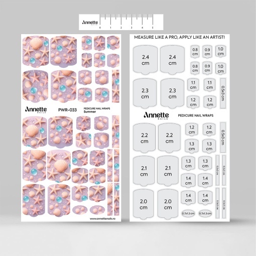 Nail Wraps Pedichiura Summer 33 Annette Nails PWR-033