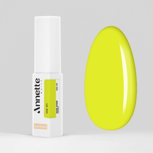 Oja Semipermanenta 3 in 1 One Step Lemon - 8ml Annette Nails OS-01