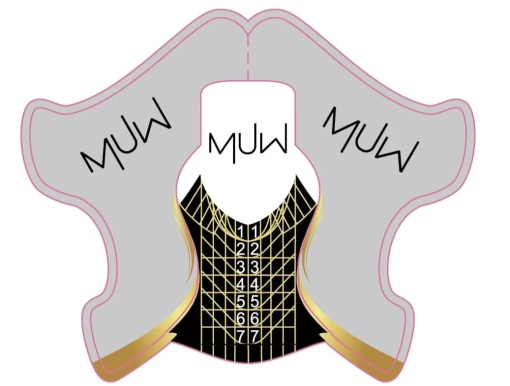 Șabloane de construcție unghii MUW – Set profesional 5 x 100 buc