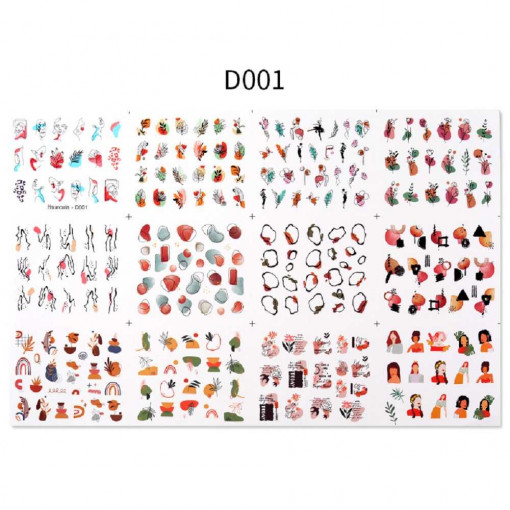 Sticker unghii - BORN PRETTY - D001