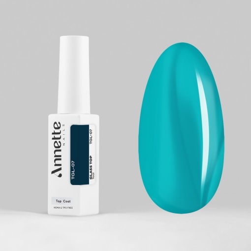 Top Coat Glass 7 Teal - 8ml Annette Nails TGL-07