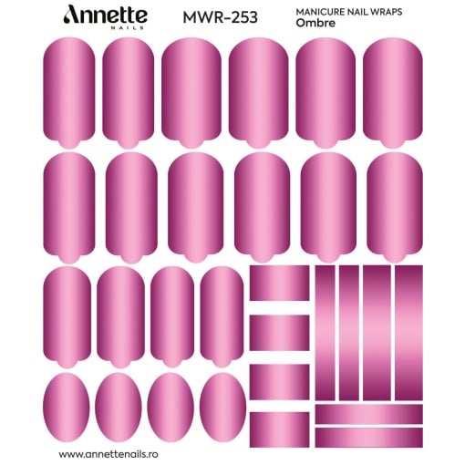 Nail Wraps Manichiura Ombre 253 Annette Nails MWR-253