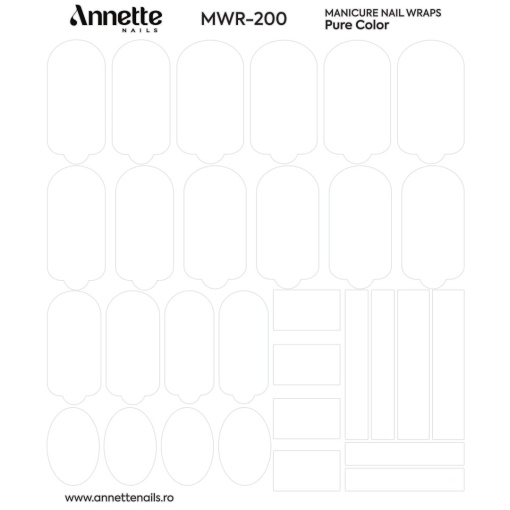 Nail Wraps Manichiura Pure Color 200 Annette Nails MWR-200