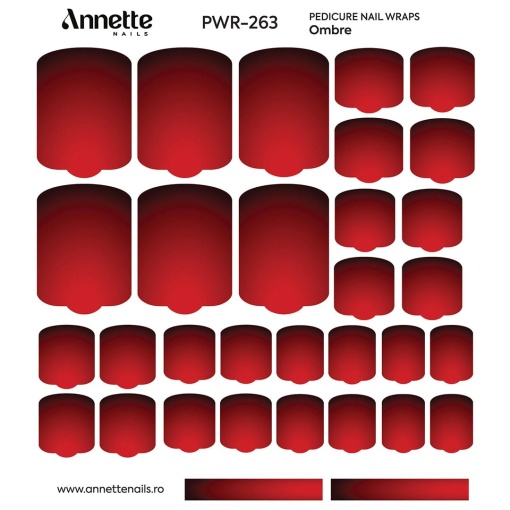 Nail Wraps Pedichiura Ombre 263 Annette Nails PWR-263