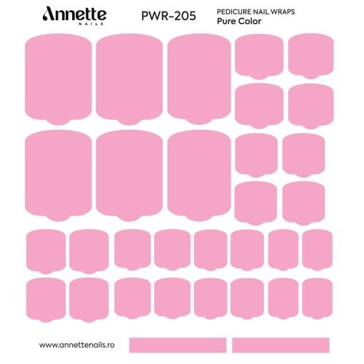 Nail Wraps Pedichiura Pure Color 205 Annette Nails PWR-205