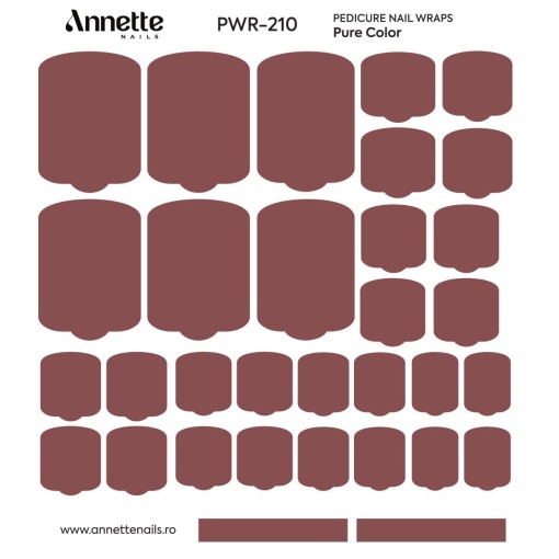 Nail Wraps Pedichiura Pure Color 210 Annette Nails PWR-210