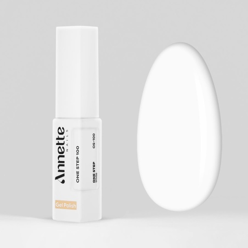 Oja Semipermanenta 3 in 1 One Step White - 8ml Annette Nails OS-100