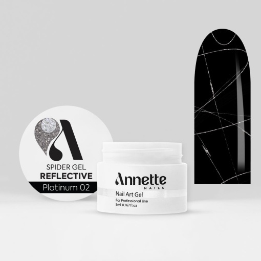Spider Gel Reflective Platinum 02 - 5 ml Annette Nails