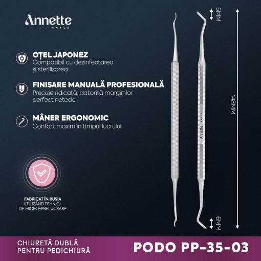 Chiureta Pedichiura Dubla Annette Nails PODO PP-35-03