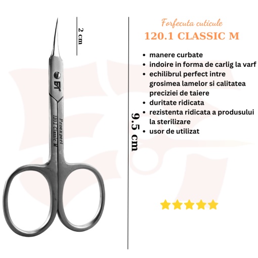 Forfecuta pentru cuticule EUGEN TOCILARUL - 120.1 CLASSIC MAT