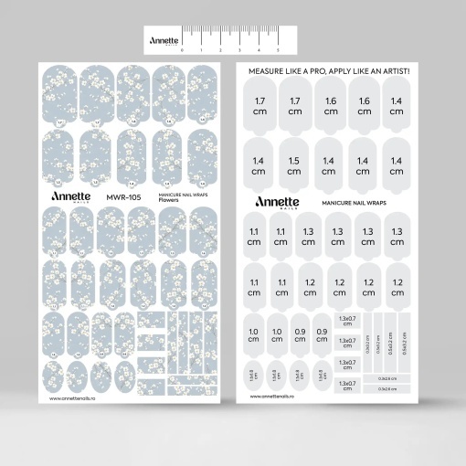 Nail Wraps Manichiura Flowers 105 Annette Nails MWR-105