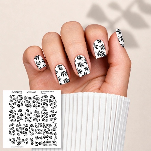 Nail Wraps Manichiura Flowers 108 Annette Nails MWR-108