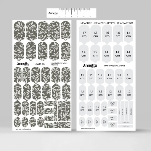 Nail Wraps Manichiura Flowers 110 Annette Nails MWR-110