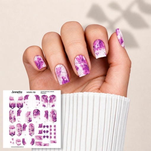 Nail Wraps Manichiura Flowers 118 Annette Nails MWR-118